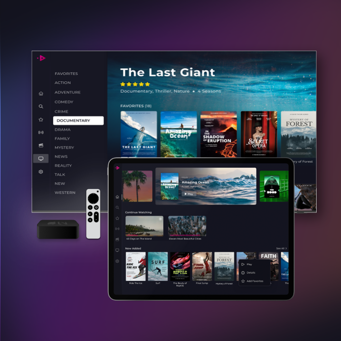 Resume Streaming from Any Device with Opus IPTV Player on Samsung Galaxy Z Fold2 5G